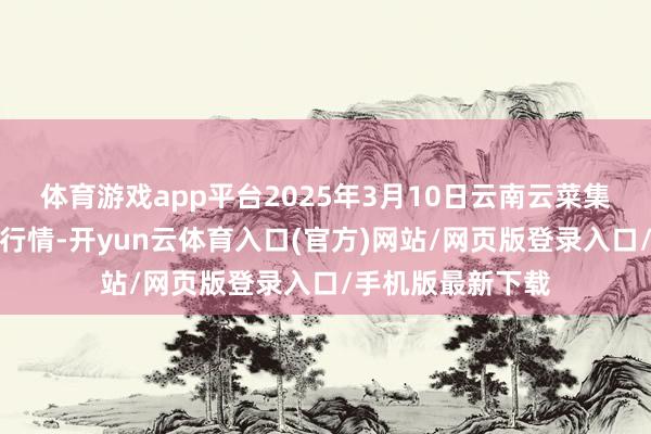 体育游戏app平台2025年3月10日云南云菜集团有限公司价钱行情-开yun云体育入口(官方)网站/网页版登录入口/手机版最新下载