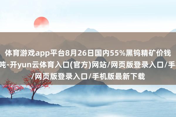 体育游戏app平台8月26日国内55%黑钨精矿价钱报23.3万元/吨-开yun云体育入口(官方)网站/网页版登录入口/手机版最新下载