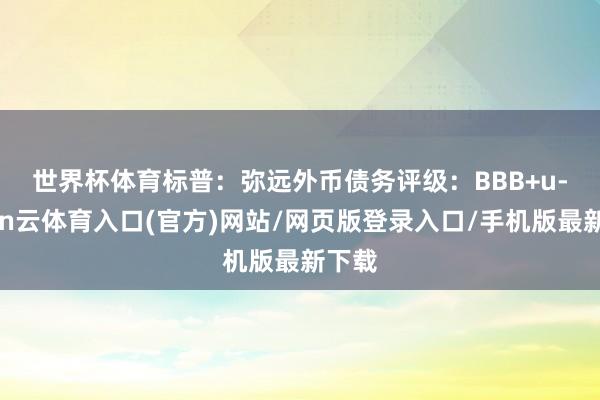世界杯体育　　标普：弥远外币债务评级：BBB+u-开yun云体育入口(官方)网站/网页版登录入口/手机版最新下载